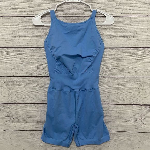 FP Movement x Hatch Good Karma High-Neck Maternity Runsie in Cornflower Blue m/l - Picture 2 of 5